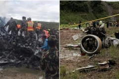 Hiện trường vụ tai nạn máy bay của hãng Saurya Airlines tại Kathmandu (Nepal), ngày 24/7/2024. (Ảnh: Reuters/TTXVN)