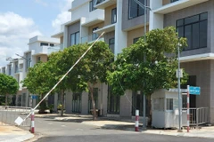 Khu đất dự án mà Công ty Cổ phần Đầu tư Danh Khôi Holdings đã tự ý chuyển mục đích sử dụng. (Ảnh: Hoàng Nhị/TTXVN)