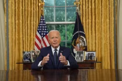 Tổng thống Mỹ Joe Biden phát biểu tại Nhà Trắng, Washington D.C., ngày 14/7/2024. (Ảnh: Getty Images/TTXVN)