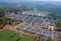 Trạm biến áp 500kV Pleiku 2. (Ảnh: Huy Hùng/TTXVN)