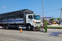 Hiện trường vụ tại nạn. (Ảnh: TTXVN phát)