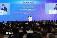 Thủ tướng Phạm Minh Chính phát biểu tại Diễn đàn Tương lai ASEAN 2024. (Ảnh: Dương Giang/TTXVN)