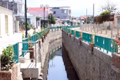 Gói thầu PR-1.2 kênh Đông Nam - đoạn kênh Tấn Tài (thành phố Phan Rang-Tháp Chàm) đã hoàn thiện và đưa vào sử dụng. (Ảnh: Công Thử/TTXVN)