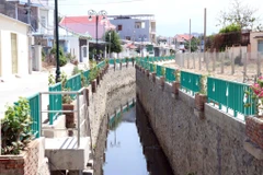 Gói thầu PR-1.2 kênh Đông Nam - đoạn kênh Tấn Tài (thành phố Phan Rang-Tháp Chàm) đã hoàn thiện và đưa vào sử dụng. (Ảnh: Công Thử/TTXVN)