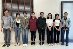 Các bị can liên quan đến đường dây cho vay lãi nặng với số tiền hơn 20.000 tỷ đồng. (Ảnh Trần Tĩnh/TTXVN)