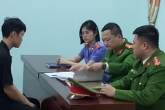 Bùi Văn Tuyến tại cơ quan Công an. (Nguồn: VOV)