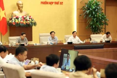 Chủ tịch Quốc hội Vương Đình Huệ phát biểu. (Ảnh: An Đăng/TTXVN)