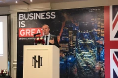 Đại sứ Anh tại Việt Nam phát biểu tại Hội thảo Business is Great. (Ảnh: Đức Duy/Vietnam+)