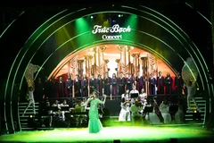 Đêm nhạc “Trúc Bạch Concert - Dạ tiệc xanh” đã mang đến cho khán giả những cảm xúc khó quên. (Ảnh: PV/Vietnam+)