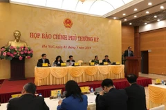 Phiên họp báo Chính phủ tháng 2/2019. (Ảnh: Đức Duy/Vietnam+)