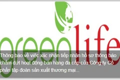 Greenlife nộp hồ sơ thông báo chấm dứt hoạt động bán hàng đa cấp lên Cục Cạnh tranh và Bảo vệ người tiêu dùng. (Ảnh: qlct.gov.vn)