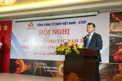 Thứ trưởng Bộ Công Thương Đỗ Thắng Hải phát biểu tại hội nghị Tổng công ty Thép Việt Nam. (Ảnh: Đức Duy/Vietnam+)