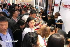 Một điểm kinh doanh vàng tại Hà Nội. (Ảnh: Đức Duy/Vietnam+)