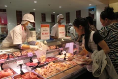 Ổn định thị trường thịt lợn cấp đông. (Ảnh: Đức Duy/Vietnam+)