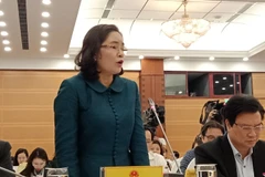 Thứ trưởng Bộ Văn hóa, Thông tin, Thể thao và Du lịch trả lời tại phiên họp báo Chính phủ. (Ảnh: PV/Vietnam+)