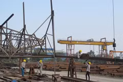 Một trong những dây chuyền của tập đoàn Hòa Phát. (Ảnh: Đức Duy/Vietnam+)