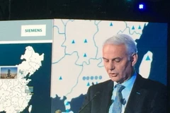 Giám đốc điều hành của Siemens Trung Quốc phát biểu tại Diễn đàn Công nghiệp Siemens.(Nguồn:Vietnam+)