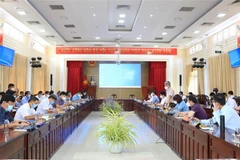 Quang cảnh buổi làm việc. (Ảnh: Chương Đài/TTXVN)