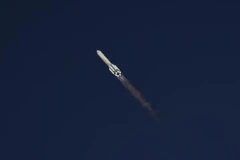 Tên lửa Proton-M mang theo module phòng thí nghiệm Nauka được phóng từ sân bay vũ trụ Baikonur ở Kazakhstan ngày 21/7/2021. (Ảnh: AFP/TTXVN)