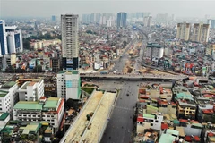 Công tác giải phóng mặt bằng trên địa bàn quận Hai Bà Trưng đã phê duyệt xong 61/61 tổ chức, 1.363/1.363 hộ dân. (Ảnh: Danh Lam/TTXVN)