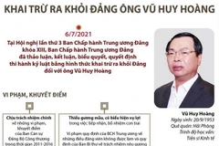 [Infographics] Khai trừ ra khỏi Đảng ông Vũ Huy Hoàng