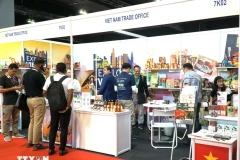 Sản phẩm của Việt Nam tham gia hội chợ quốc tế. (Ảnh: TTXVN)