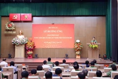 Quang cảnh buổi lễ. (Ảnh: Phạm Kiên/TTXVN)