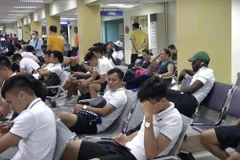 Các thành viên Hà Nội FC bị mắc kẹt ở Bacolod.