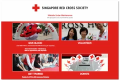Trang web của Ủy ban Chữ thập đỏ Singapore. (Nguồn: todayonline.com)