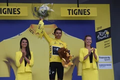 Tay đua người Colombia Egan Bernal. (Nguồn: AP)