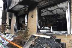 Hiện trường vụ cháy xưởng phim. (Nguồn: EPA-EFE)