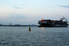 Tàu hàng Bavand (trái) của Iran neo tại cảng Paranagua, Brazil, ngày 19/7. (Ảnh: AFP/TTXVN)