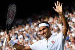 Federer thắng trận 100 tại Wimbledon. (Nguồn: Getty Images)