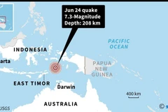 Khu vực xảy ra vụ động đất. (Nguồn: AFP)