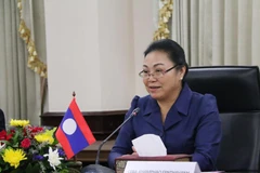 Trong ảnh: Thứ trưởng Ngoại giao Lào Khamphau Eunthavan phát biểu tại buổi làm việc. (Ảnh: Xuân Tú/TTXVN)