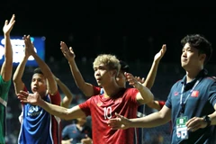 Tuyển Việt Nam leo len hạng 96 thế giới. (Ảnh: Nguyên An/Vietnam+)