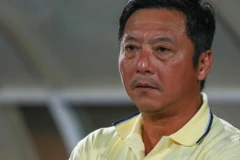 HLV Lê Huỳnh Đức của SHB Đà Nẵng. (Ảnh: Nguyên An/Vietnam+)