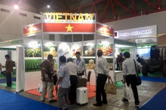 Gian hàng của Việt Nam tại Indonesia. (Ảnh: Đỗ Quyên/Vietnam+)