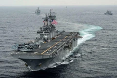 Tàu tấn công đổ bộ USS Boxer của Mỹ. (Nguồn: Getty Images)