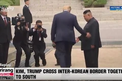 Khoảnh khắc bước chân lịch sử của Tổng thống Donald Trump qua DMZ