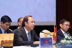 Thứ trưởng Bộ Ngoại giao Nguyễn Quốc Dũng đồng chủ trì diễn đàn. (Ảnh: Lâm Khánh/TTXVN)