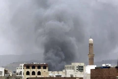 Hiện trường một vụ không kích tại Yemen. (Nguồn: Freedom Online)