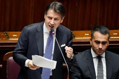 Thủ tướng Italy Giuseppe Conte phát biểu tại phiên họp Hạ viện ở Rome, Italy, ngày 9/9. (Ảnh: AFP/TTXVN)