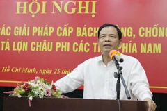 Bộ trưởng Bộ Nông nghiệp và Phát triển nông thôn Nguyễn Xuân Cường phát biểu khai mạc hội nghị. (Ảnh: Xuân Anh/TTXVN)
