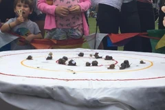 Các con ốc sên tham gia cuộc đua. (Nguồn: edp24.co.uk)