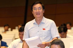 Đại biểu Quốc hội tỉnh Nam Định Vũ Xuân Trường phát biểu ý kiến thảo luận về dự án Bộ Luật Tố tụng Hình sự (sửa đổi). (Ảnh: Phương Hoa/TTXVN) 
