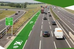 Hình ảnh minh họa về tuyến đường cao tốc có làn đường riêng cho xe điện. (Nguồn: Highways England) 