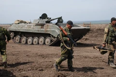 Lực lượng ly khai ở Donetsk. (Nguồn: RIA NOVOSTI)
