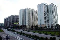Khu nhà ở tại Pháp Vân-Tứ Hiệp, quận Hoàng Mai, Hà Nội. (Ảnh: Tuấn Anh/TTXVN)