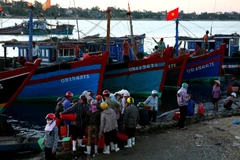 Cửa sông Nhật Lệ bị bồi lấp nghiêm trọng, nhiều tàu mắc cạn